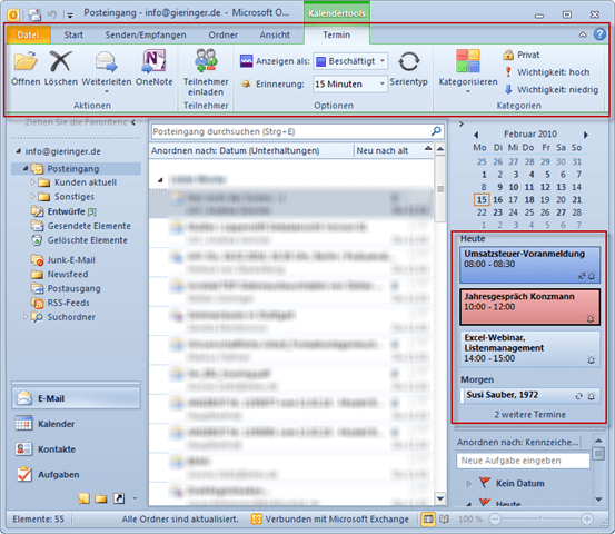Outlook 2010 Termindaten direkt vom Posteingang (!) aus verändern officekompetenz.de