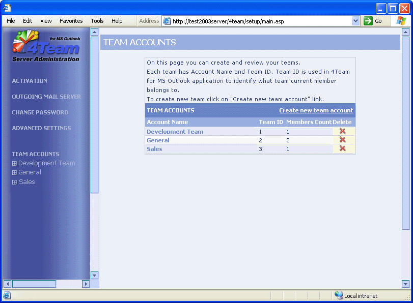 4Team Server Serverbased collaboration among the users of 4Team for