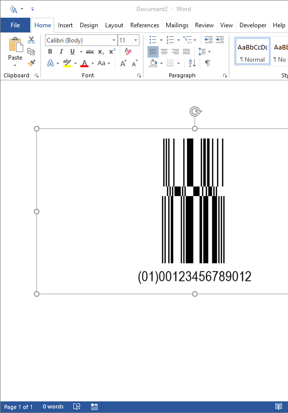 Barcode generator word poliztiger