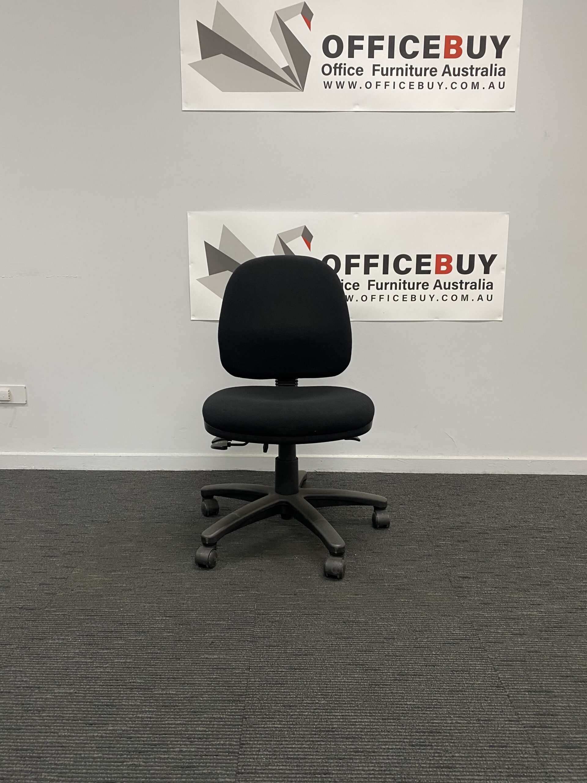 Second Hand Gas Lift Ergonomic Chair without ArmrestsBlack 4