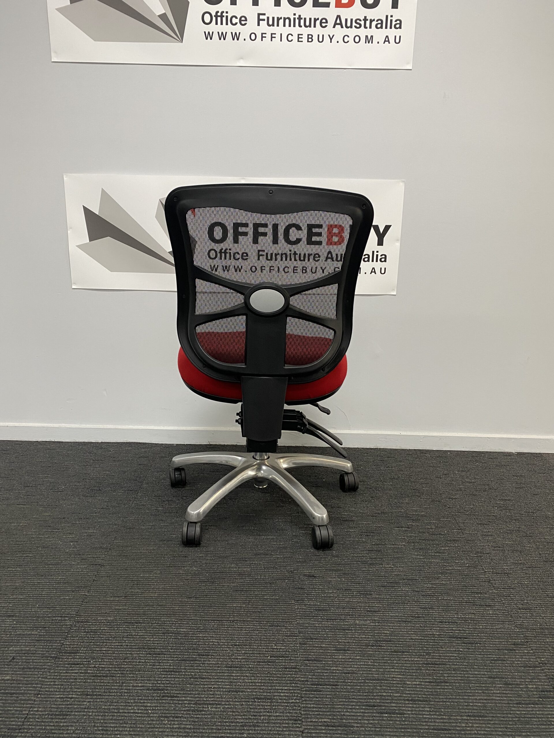 Second Hand Buro Ergonomic Chair without ArmsRed2 available OfficeBuy