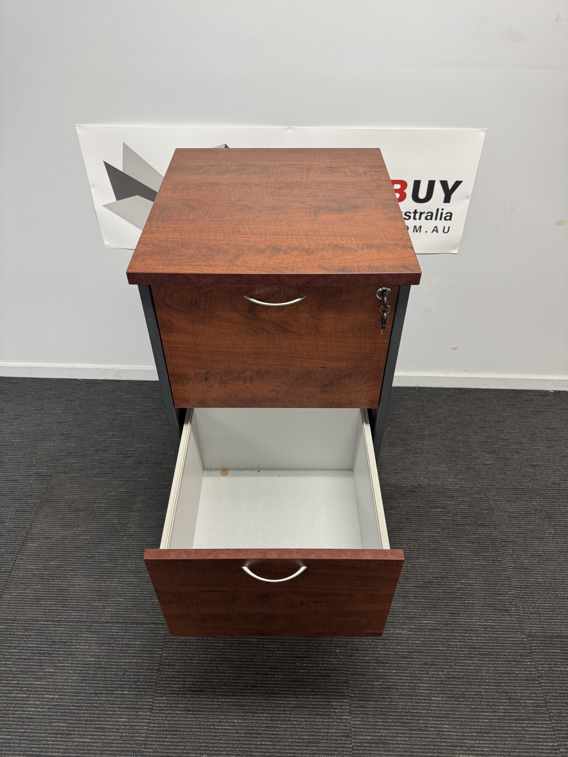 Second Hand Lockable Timber Three Drawer Filing and