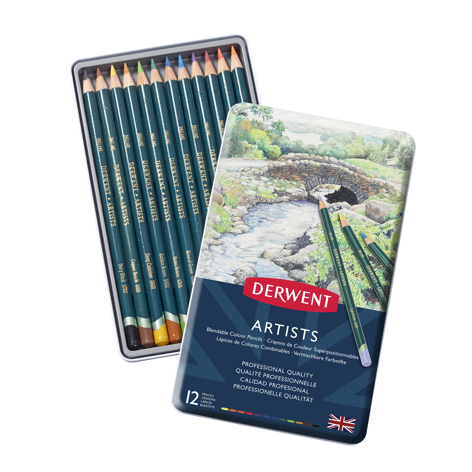 DERWENT ARTIST PENCILS Assorted Set of 12