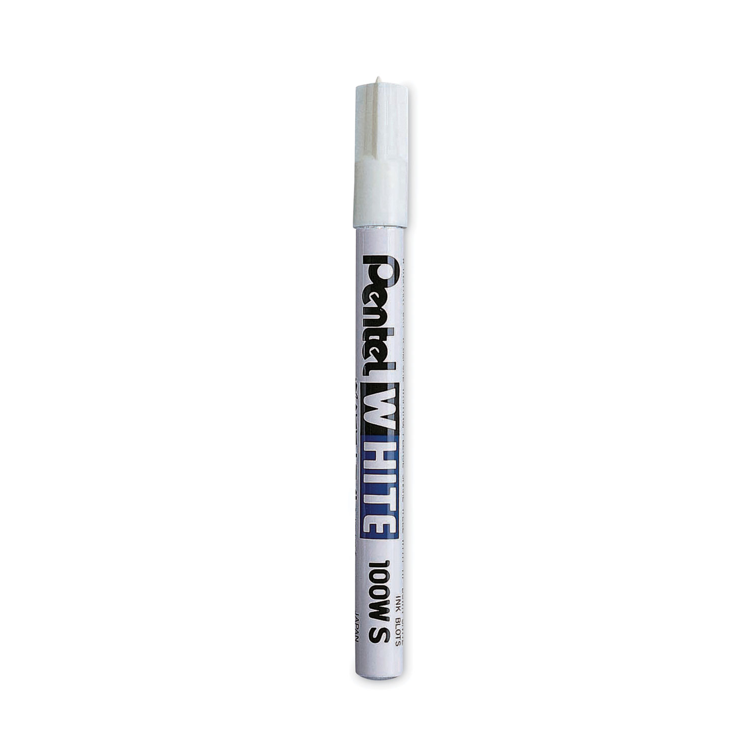 Pentel Permanent Marker, Fine Bullet Tip, White (100WS)