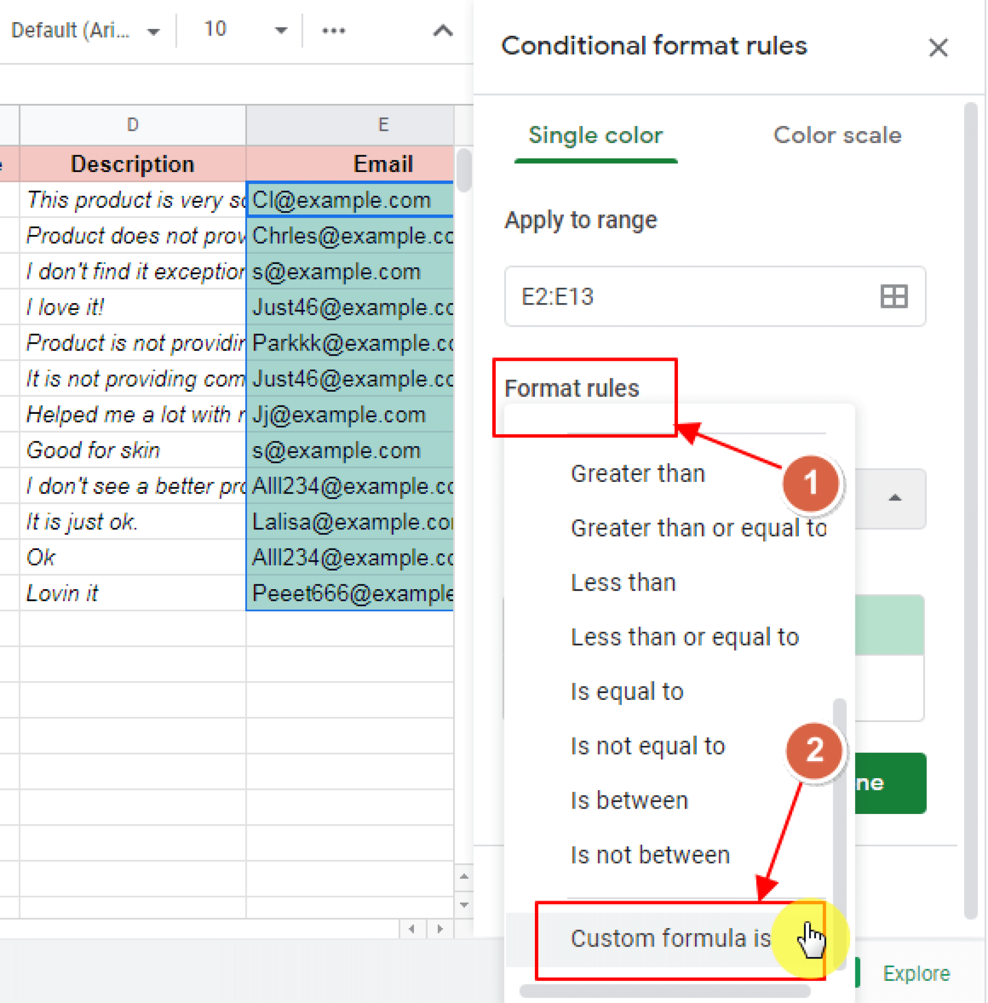 How to Apply Conditional Formatting to Find Duplicates in Google Sheets