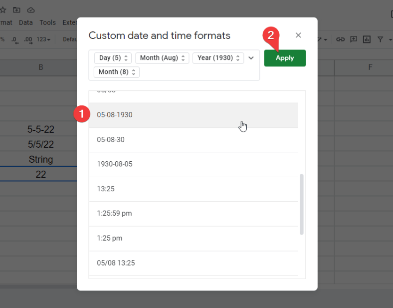 Date Formatting in Google Sheets Guide]