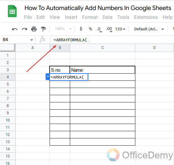 How to Automatically Add Numbers in Google Sheets