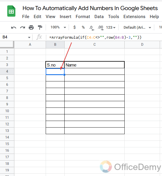 How to Automatically Add Numbers in Google Sheets
