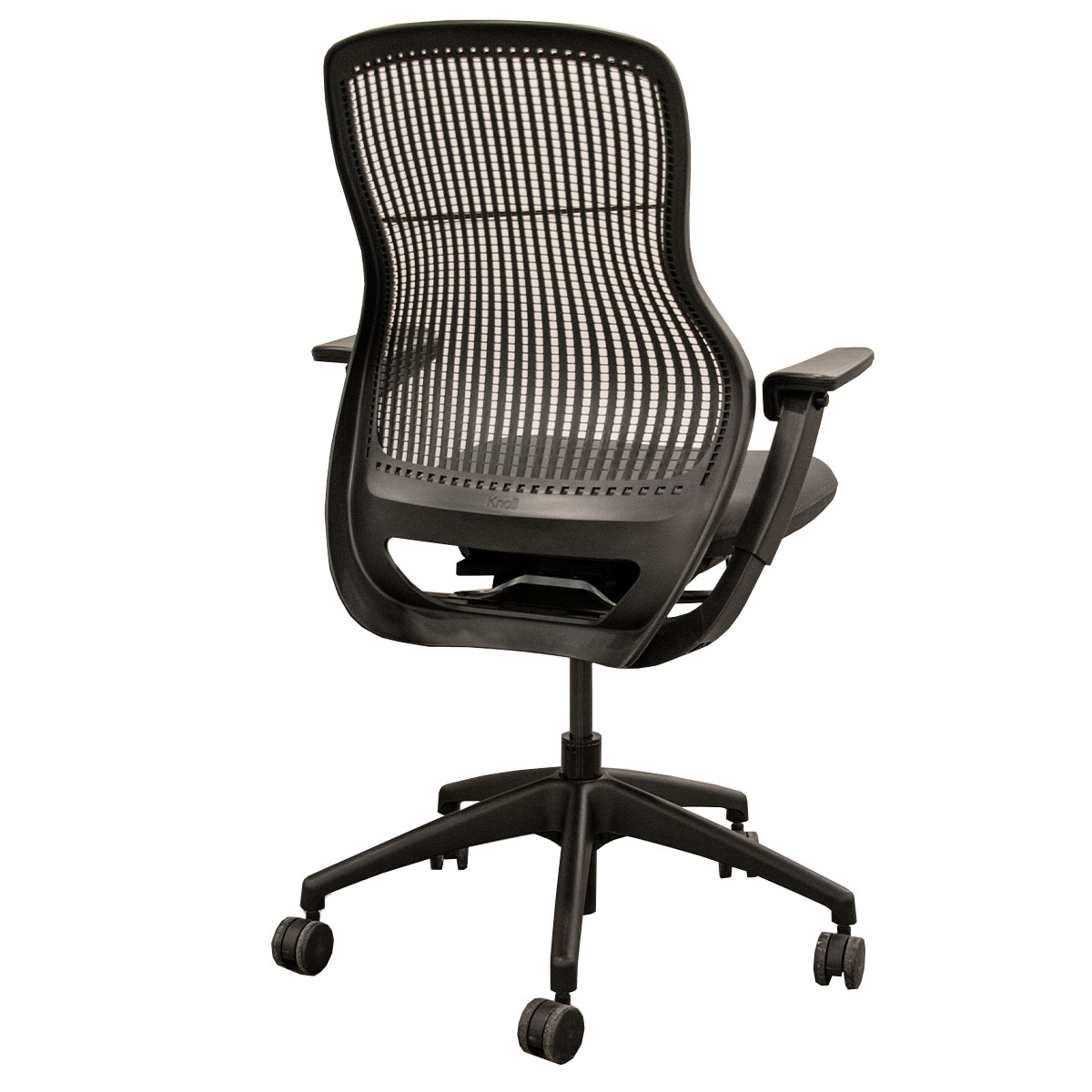 Knoll Regeneration Series Task Chair In Black W/ Dark Grey Seat