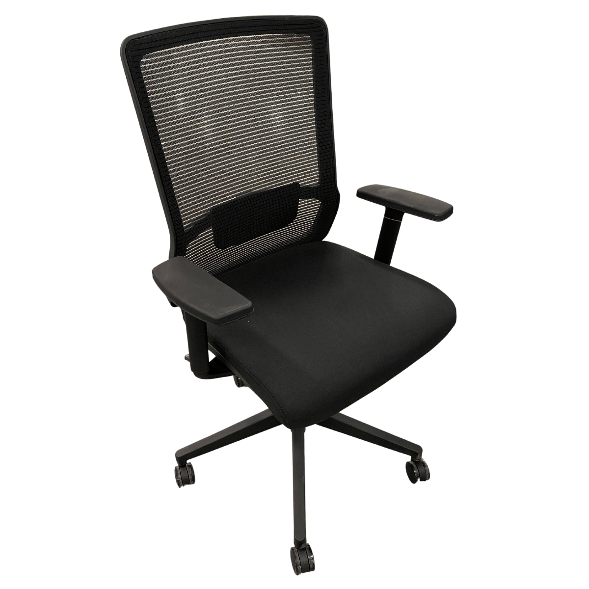 All Black MeshBack Task Chair With Lumbar Office Furniture Plus