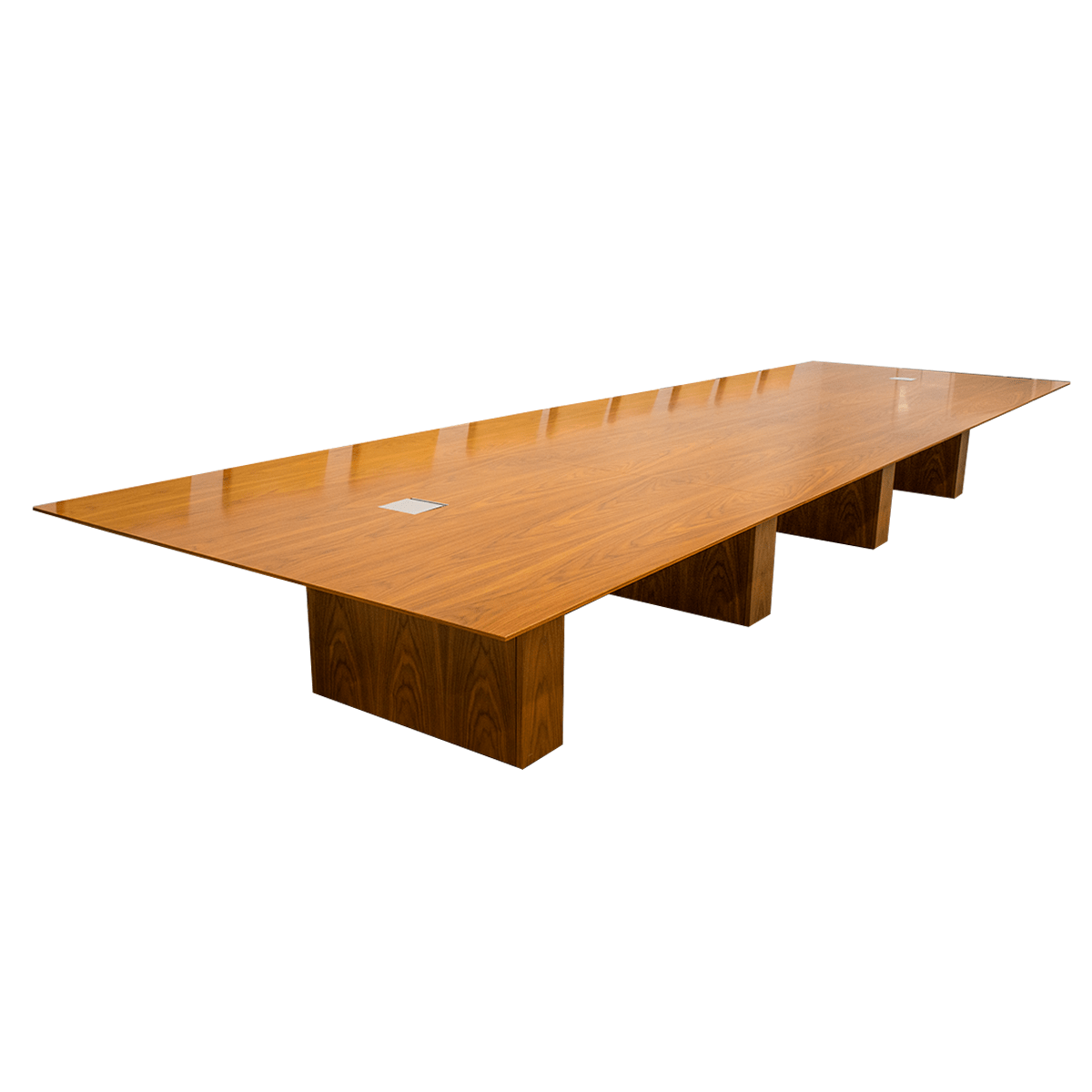 Used 20' W Neinkamper Vox Series Veneer Conference Table W/ Two Data