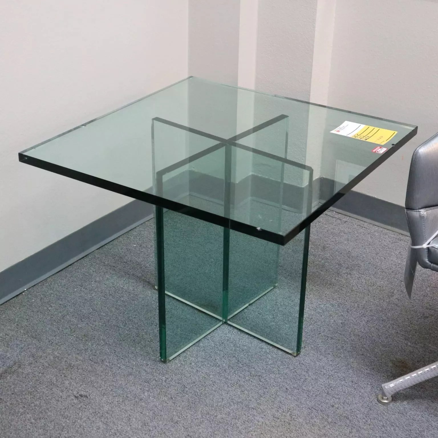 Glass Side Table Office Furniture Liquidations