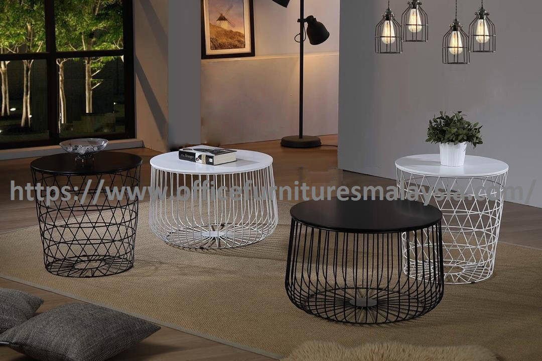 Stylish Designer Round Coffee Table Meja Kopi Moden Kuala Lumpur