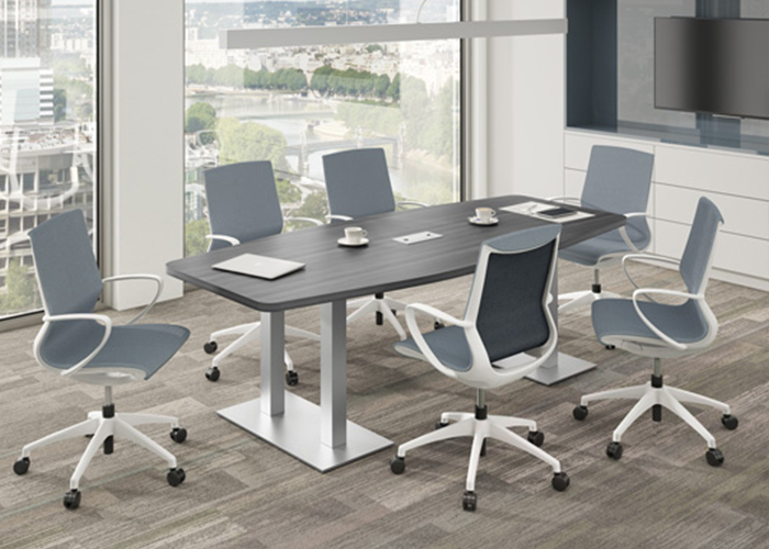 8ft 26ft Modern Conference Boardroom Table with Metal Bases