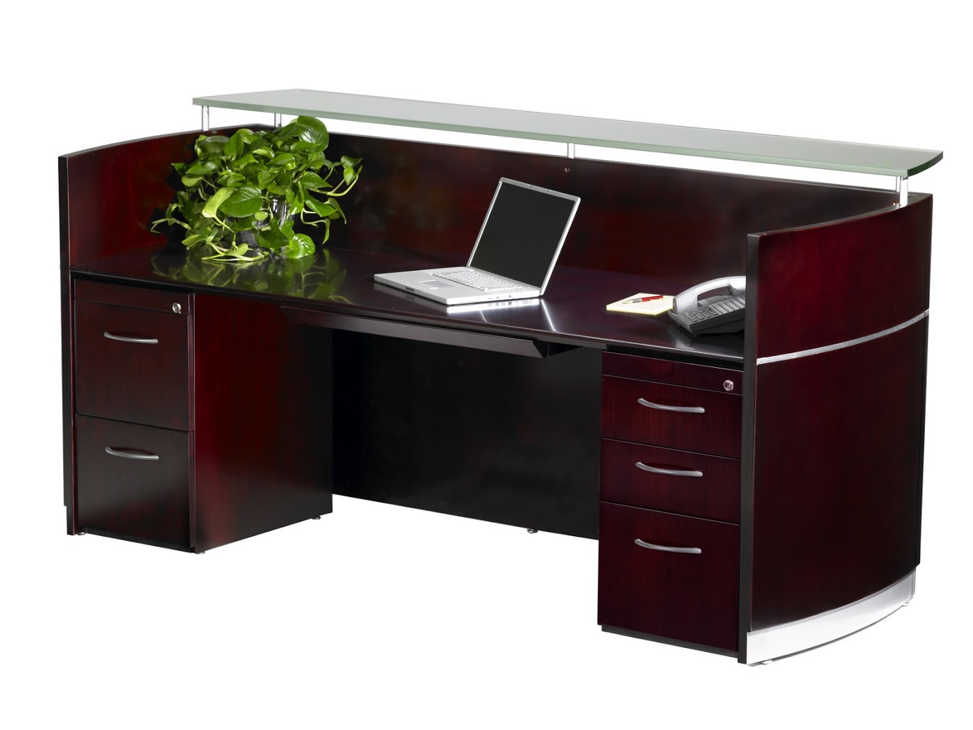Wood Veneer Wood Veneer Reception Desks