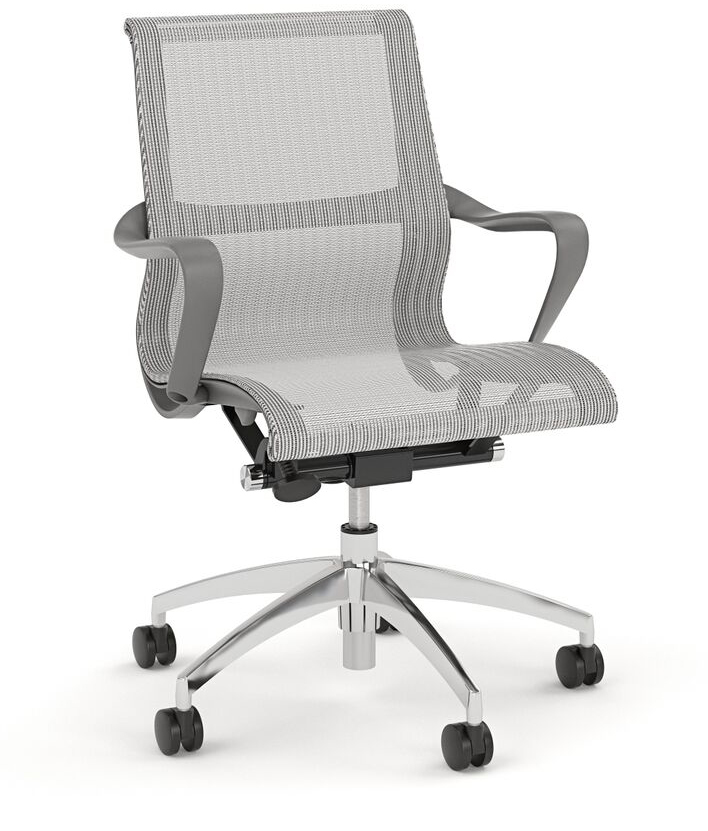 Scroll Grey Mesh Back Meeting Boardroom Office Chair Office Stock