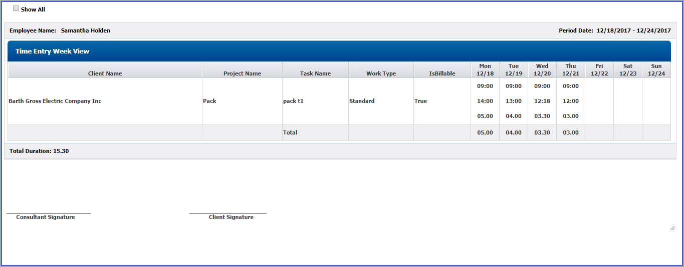 26. Time Entry Week View(Employee Edit in Approval) OfficeTimer