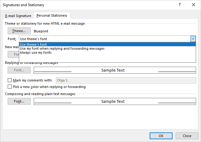 Add and change the Stationery in Outlook Microsoft Outlook 365