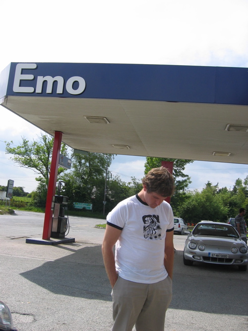 {wordless wednesday} Emo Boy at Emo Gas Station, Outside Dublin Ireland