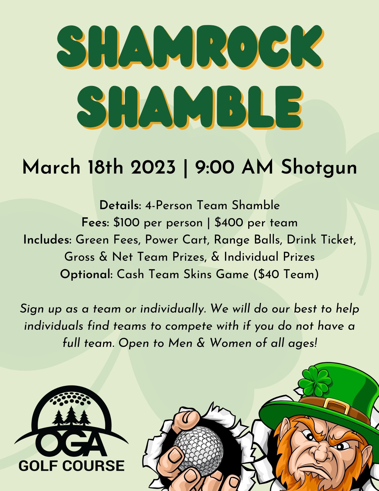 Shamrock Shamble Tournament