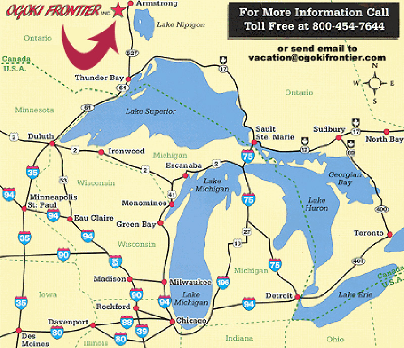 Where is Thunder Bay, ON, Canada on Map Lat Long Coordinates