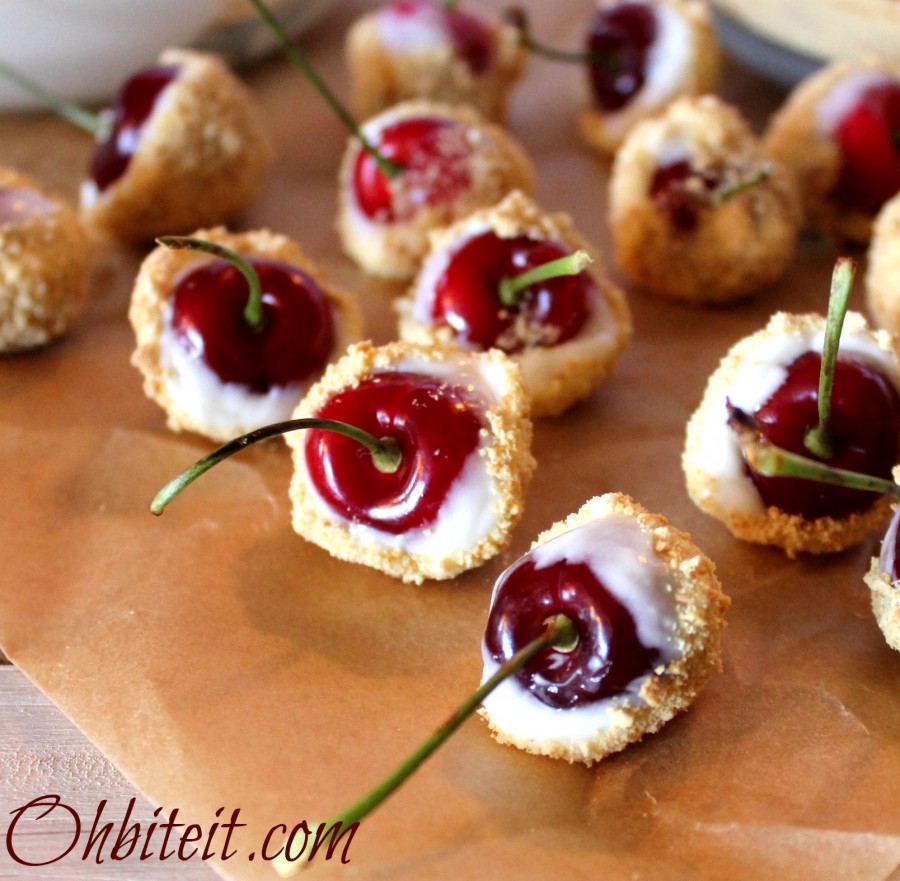 Cherry Cheesecake Bites! Oh Bite It