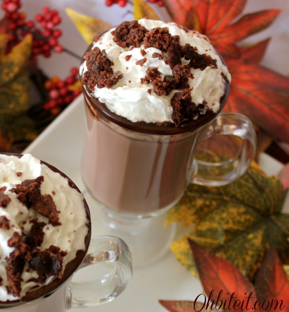 Brownie Batter Hot Cocoa! Oh Bite It