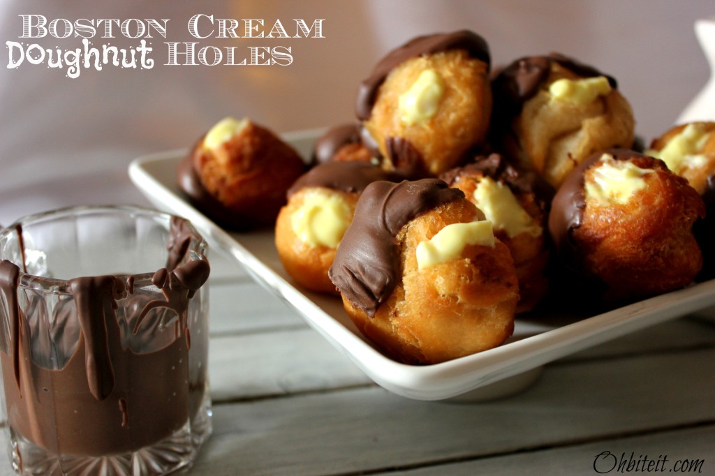 Boston Cream Doughnut Holes! Oh Bite It