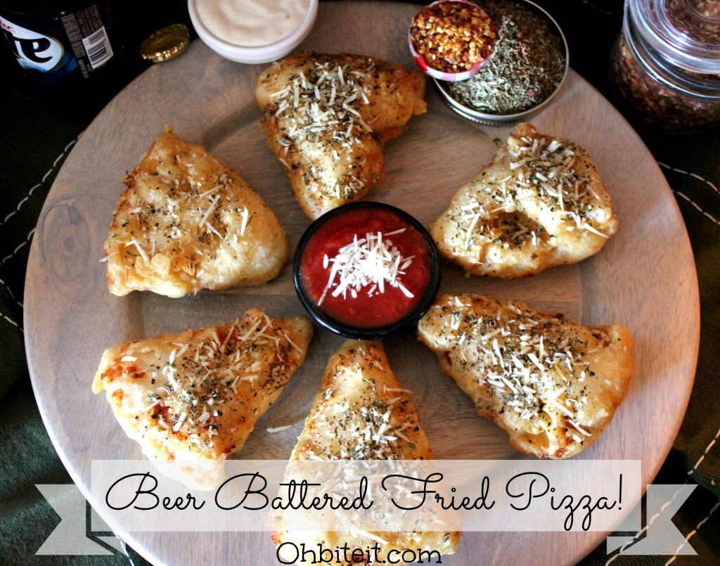 Beer Battered Fried Pizza! Oh Bite It