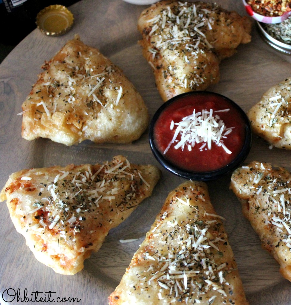 Beer Battered Fried Pizza! Oh Bite It