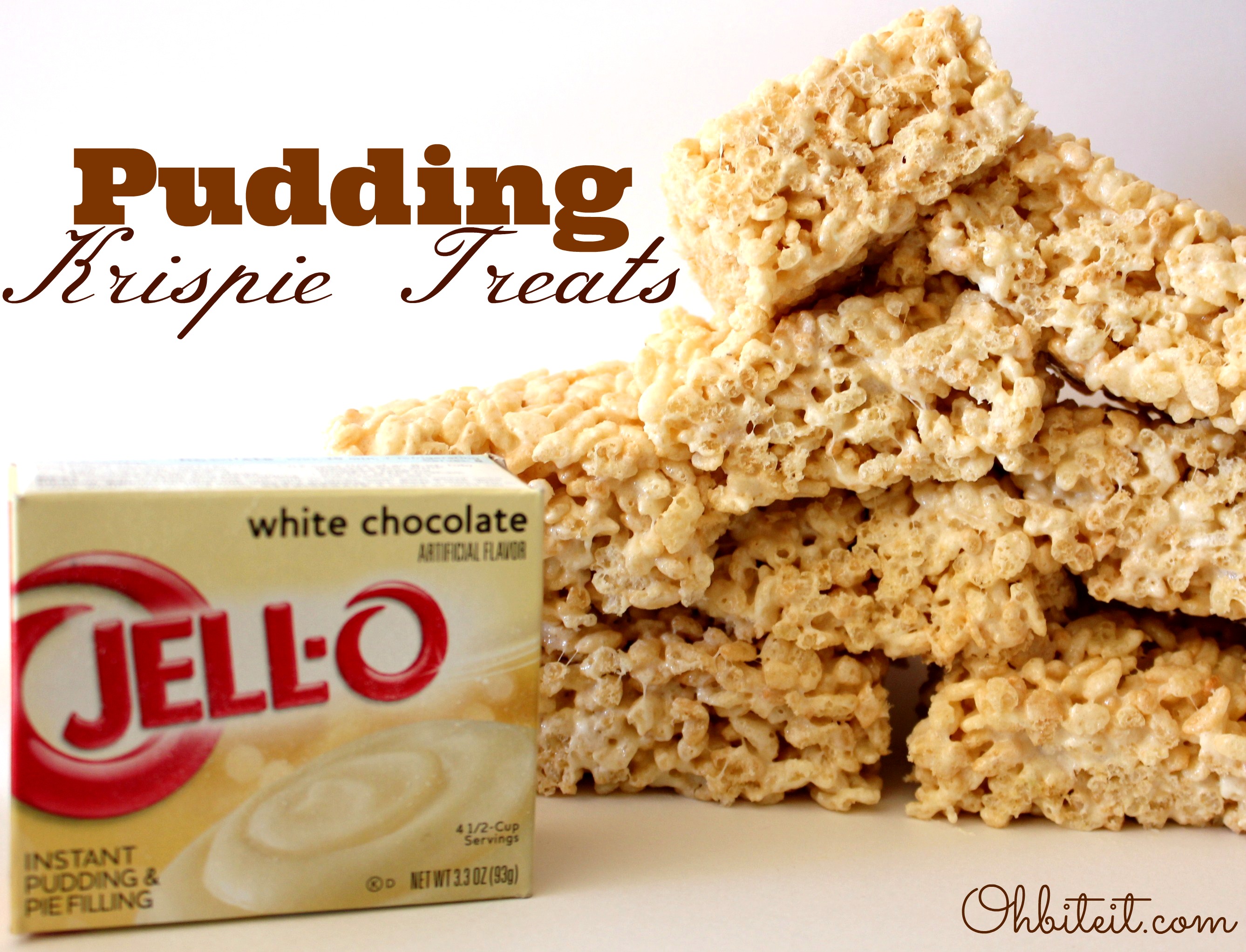 Pudding Krispie Treats! Oh Bite It