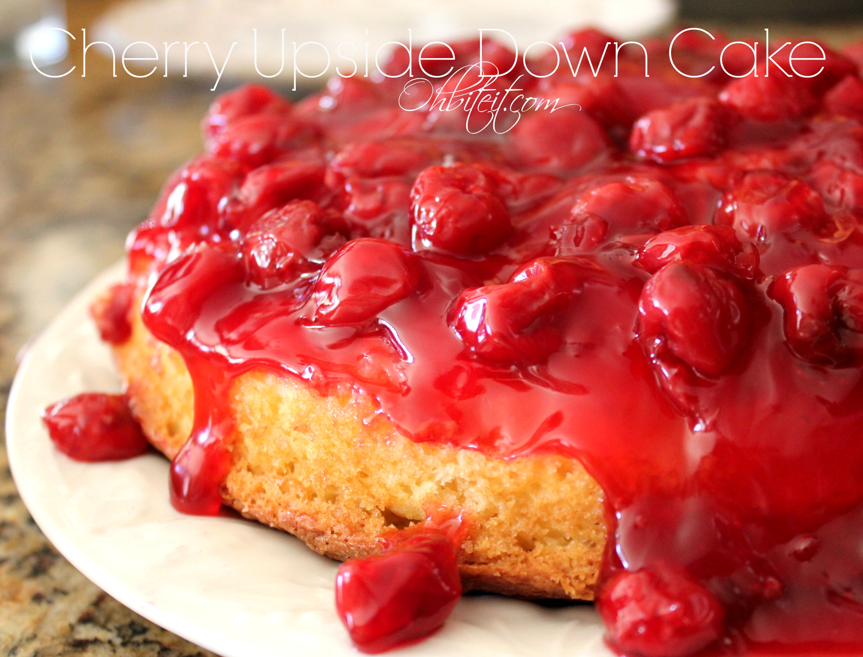 Cherry Upside Down Cake! Oh Bite It