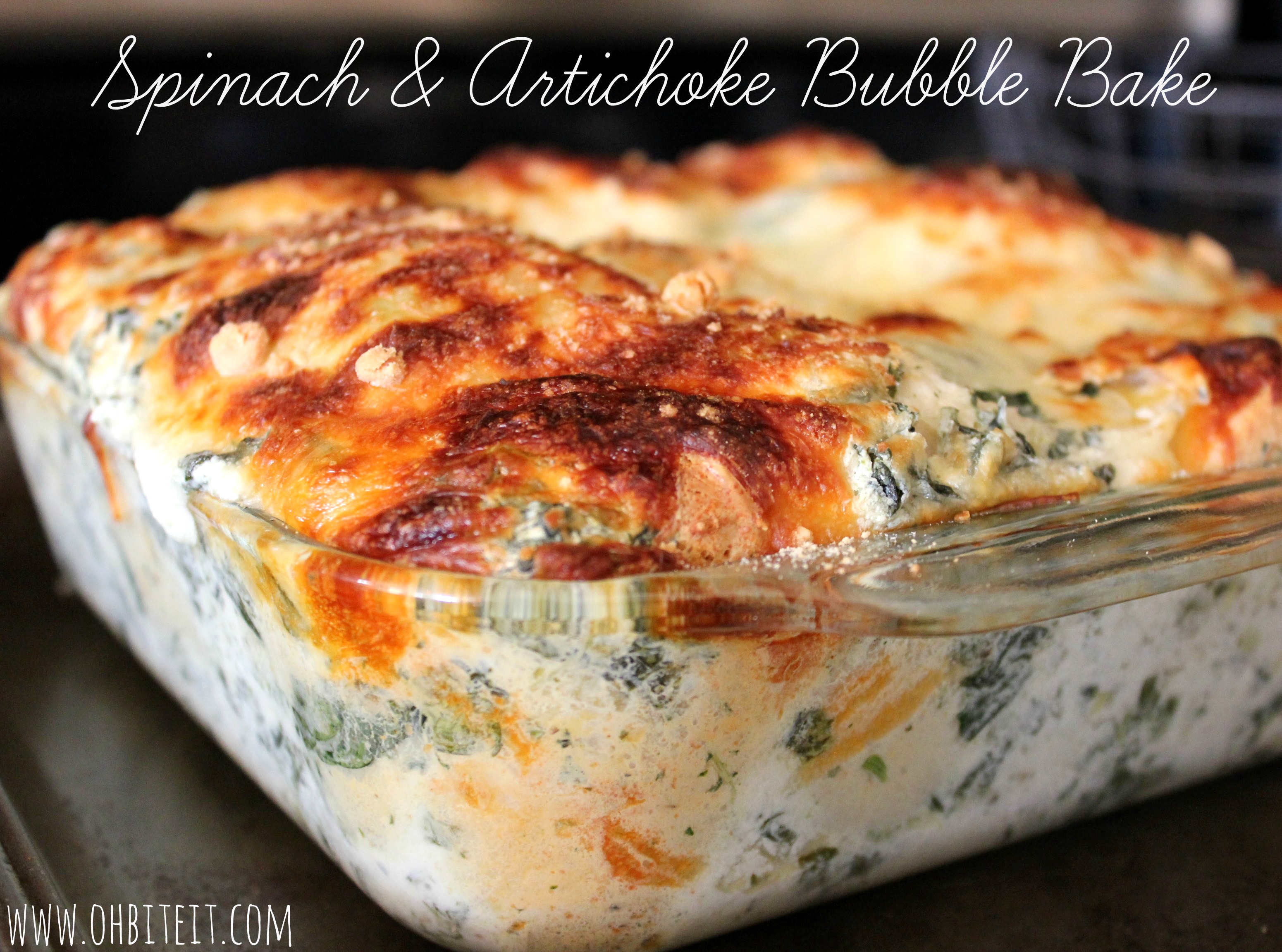 Spinach & Artichoke Bubble Bake! Oh Bite It