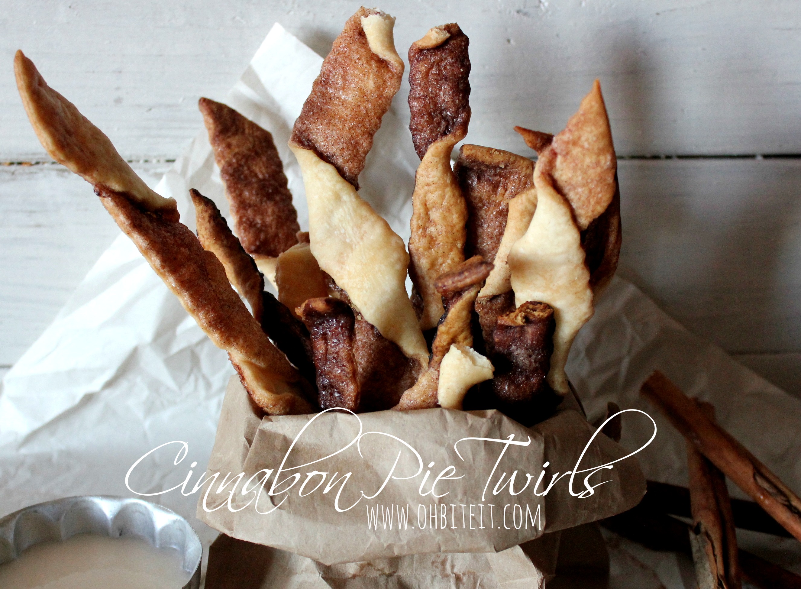 Cinnamon Roll Pie Crust Sticks! Oh Bite It