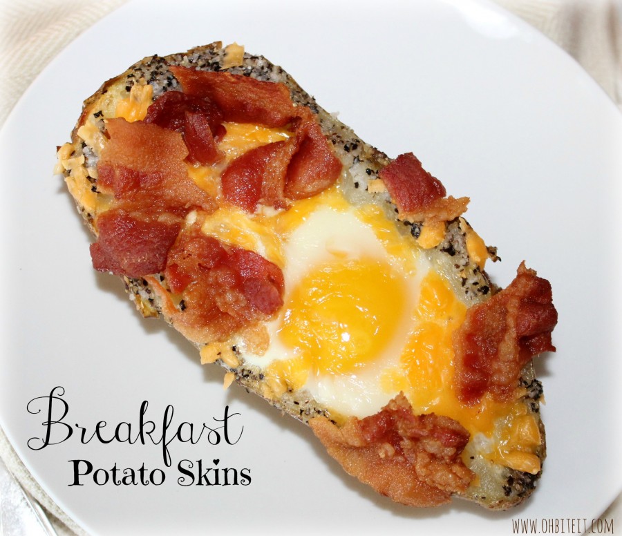Breakfast Potato Skins! Oh Bite It