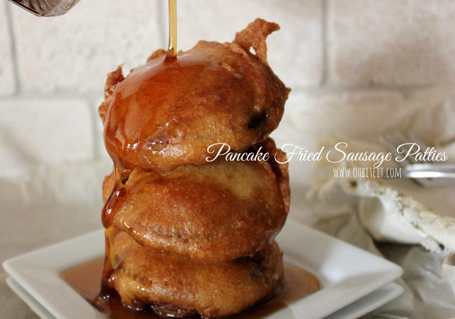 Pancake Fried Sausage Patties! Oh Bite It