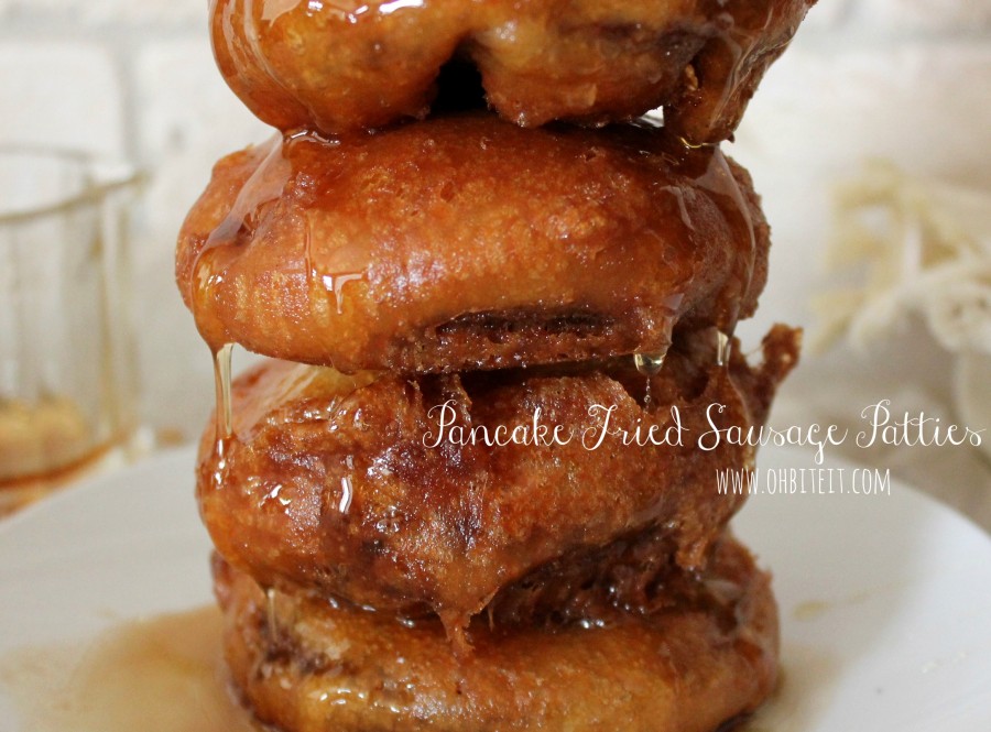 Pancake Fried Sausage Patties! Oh Bite It