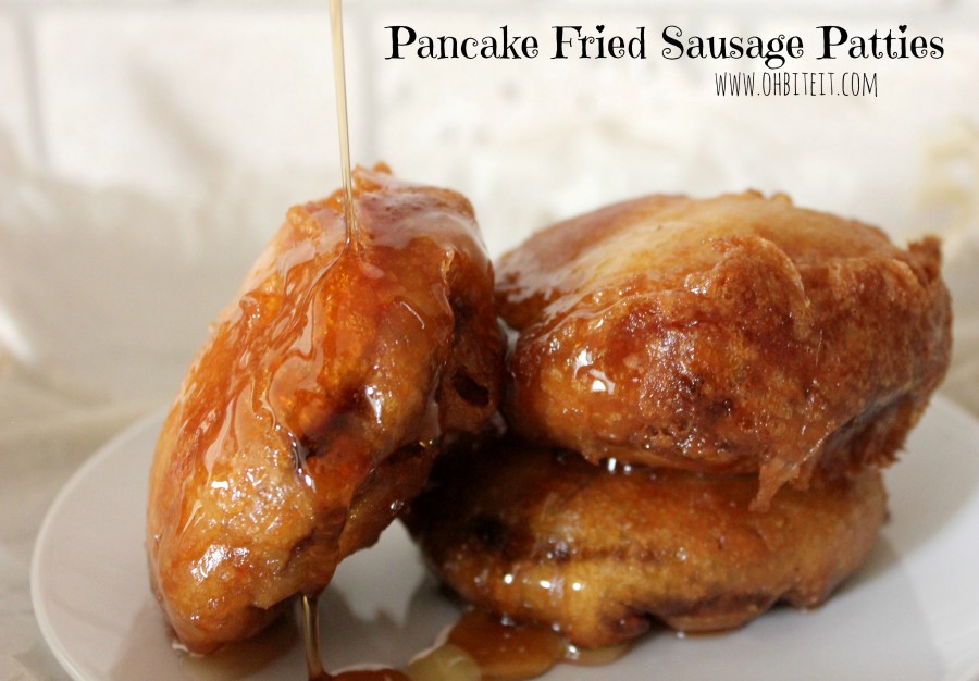 Pancake Fried Sausage Patties! Oh Bite It