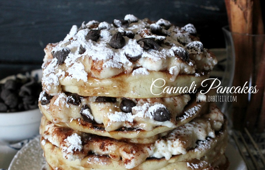 Cannoli Pancakes! Oh Bite It