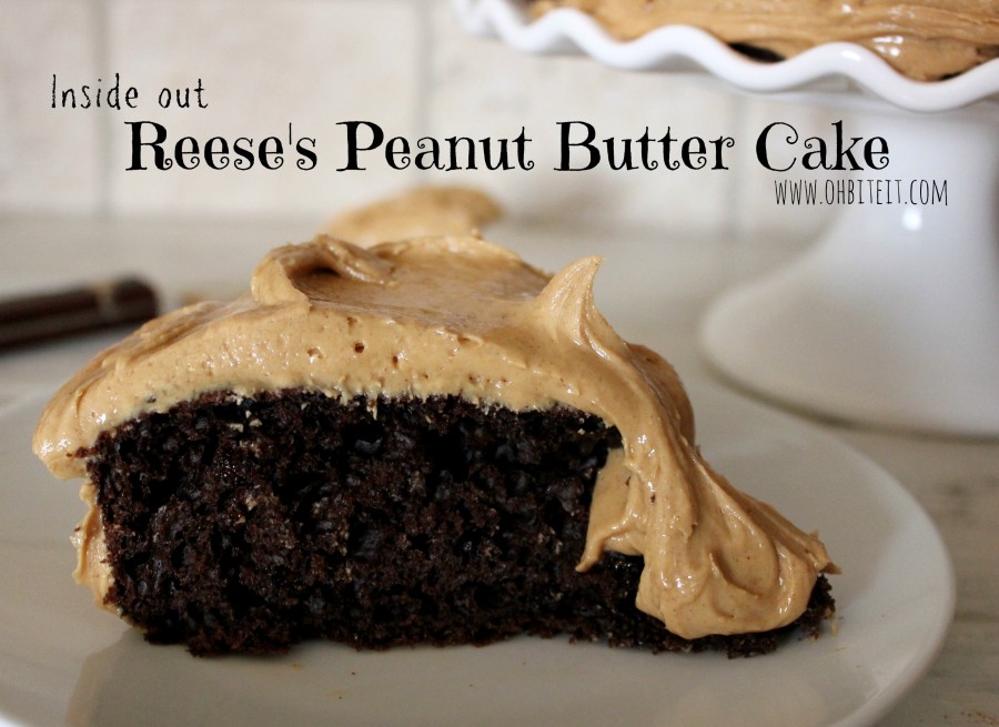Inside Out Reese's Peanut Butter Cake! Oh Bite It