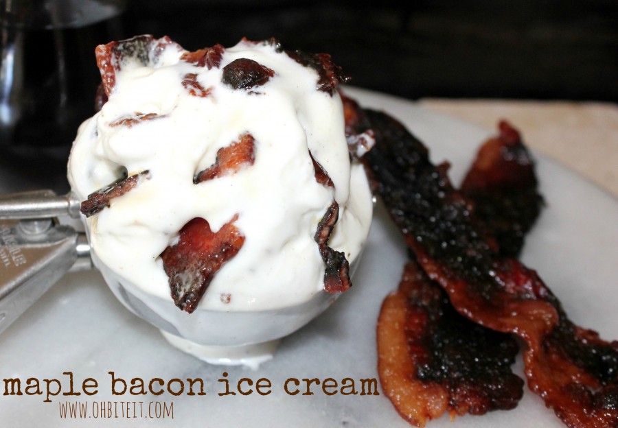 Maple Bacon Ice Cream! Oh Bite It
