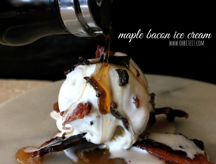 Maple Bacon Ice Cream! Oh Bite It