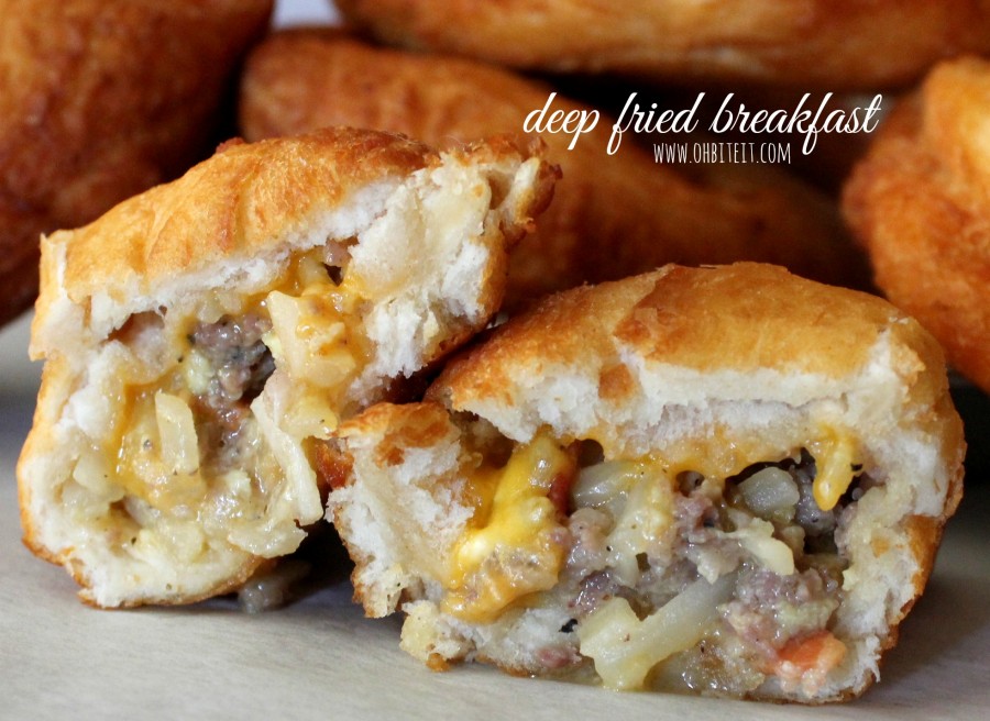 Deep Fried Breakfast! Oh Bite It