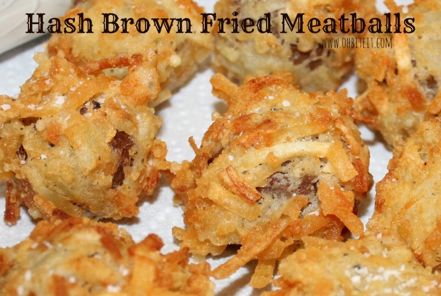 Hash Brown Fried Meatballs! Oh Bite It