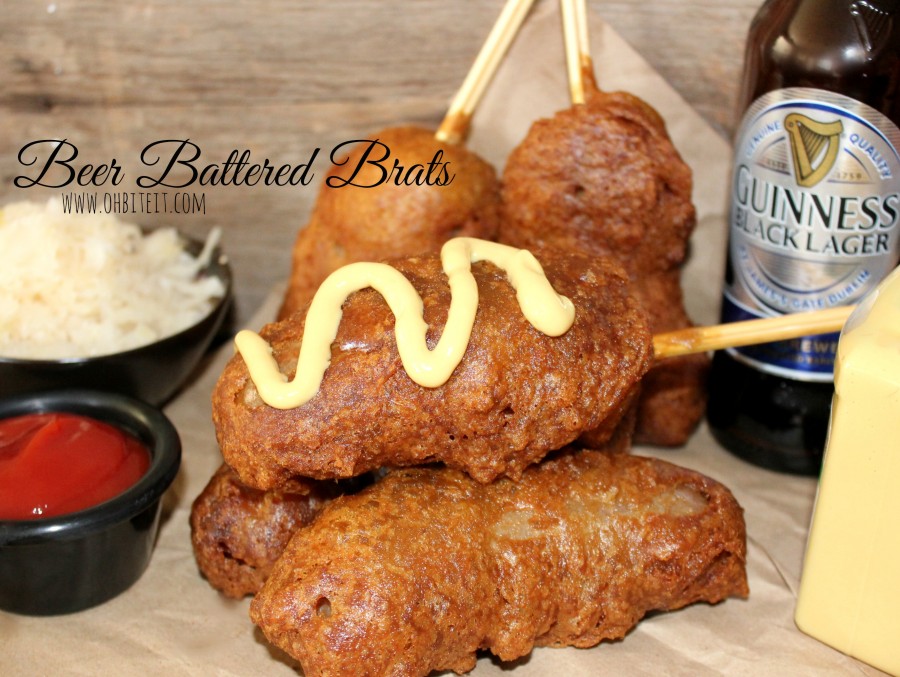 Beer Battered Brats! Oh Bite It