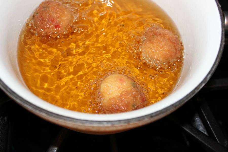 Deep Fried Cake Batter! Oh Bite It