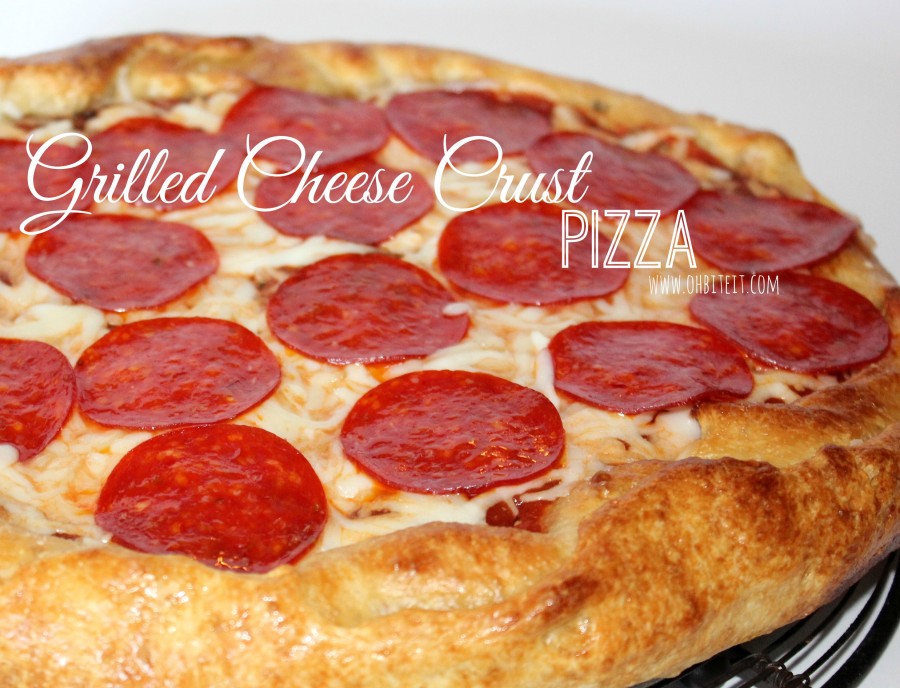 Grilled Cheese Crust Pizza! Oh Bite It