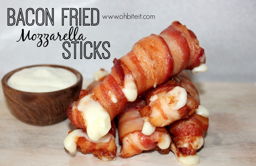 Bacon Fried Mozzarella Sticks! Oh Bite It