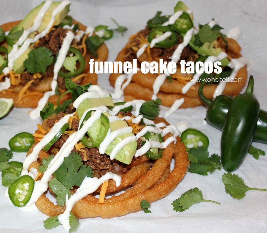 Funnel Cake Tacos! Oh Bite It