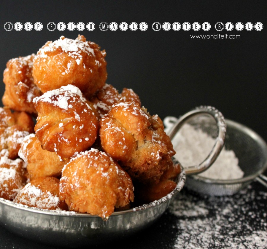 Deep Fried Maple Butter Balls! Oh Bite It